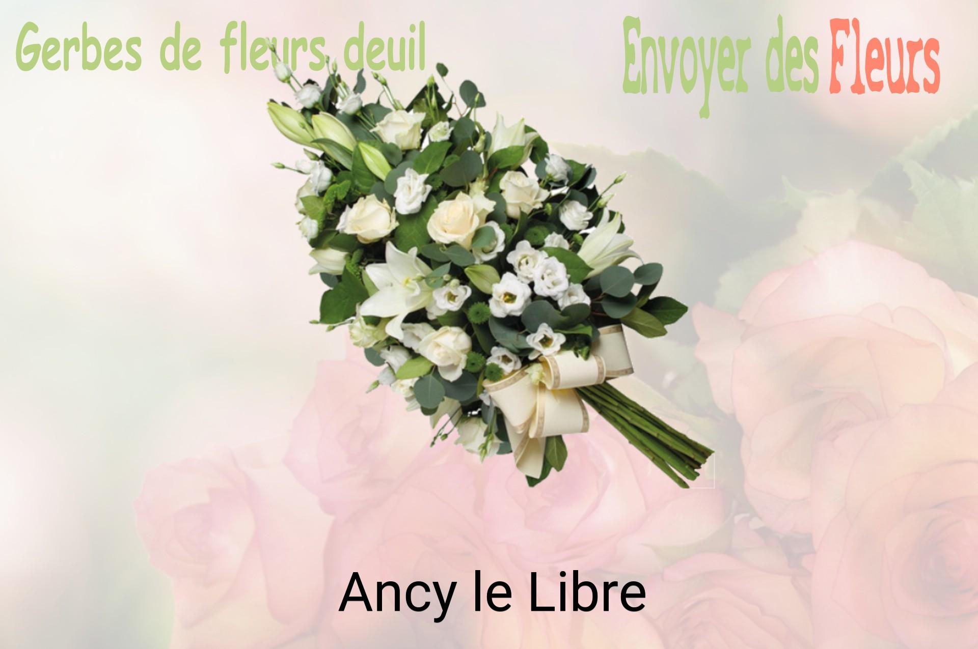 Gerbe de fleurs de deuil livrée à Ancy-le-Libre